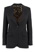 Load image into Gallery viewer, Wool single-breasted blazer