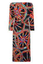 Load image into Gallery viewer, Long dress with long sleeves and graphic pattern