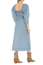 Load image into Gallery viewer, Checked midi dress