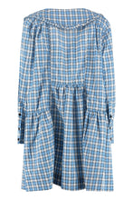 Load image into Gallery viewer, Checked cotton shirtdress