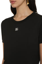 Load image into Gallery viewer, Embellished logo cotton t-shirt
