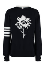 Load image into Gallery viewer, Intarsia detail cotton cardigan