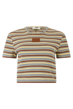 Load image into Gallery viewer, Striped cropped T-shirt