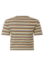 Load image into Gallery viewer, Striped cropped T-shirt
