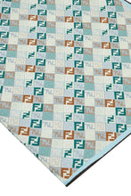 Load image into Gallery viewer, FF grid print silk scarf