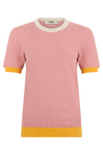 Load image into Gallery viewer, Short-sleeve sweater in a cotton and silk blend