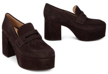 Load image into Gallery viewer, Jenna loafers with platform in suede