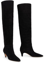 Load image into Gallery viewer, Knee-high boots with suede heel