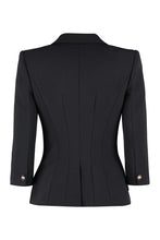 Load image into Gallery viewer, Stretch double-breasted blazer