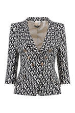 Load image into Gallery viewer, Stretch double-breasted blazer