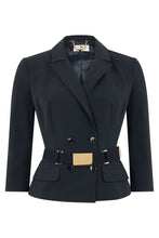 Load image into Gallery viewer, Stretch Fabric Jacket with Belt