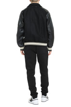 Load image into Gallery viewer, Wool bomber jacket with patch