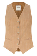 Load image into Gallery viewer, Gilet Gracie striped in wool and silk blend