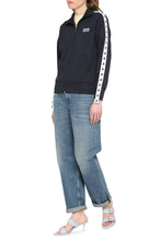 Load image into Gallery viewer, Contrasting stripes full-zip jacket