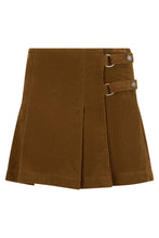 Load image into Gallery viewer, Short velvet skirt with pleats
