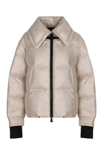 Load image into Gallery viewer, Short down jacket in a mixed wool metallic fabric Sandane