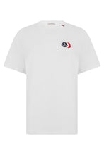Load image into Gallery viewer, White cotton T-shirt with colorful logo