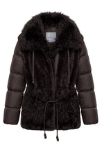 Load image into Gallery viewer, Padded jacket with inserts in synthetic fur