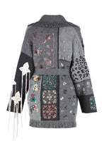 Load image into Gallery viewer, Cardigan Midnight In Manhattan in jacquard knit