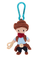 Load image into Gallery viewer, Crochet Cowboy keychain