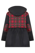 Load image into Gallery viewer, Rain jacket with peplum and tartan details