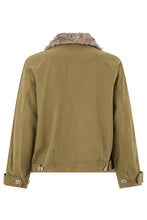 Load image into Gallery viewer, Windbreaker with faux fur collar
