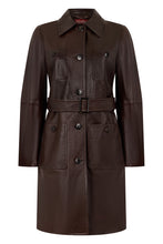 Load image into Gallery viewer, Long leather trench
