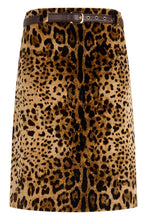 Load image into Gallery viewer, Leopard print skirt with belt