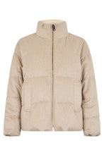 Load image into Gallery viewer, Reversible padded jacket in camel fabric