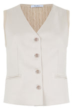 Load image into Gallery viewer, Gilet Calibri in linen with braids
