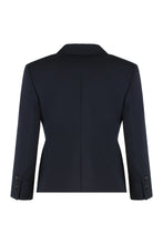 Load image into Gallery viewer, Crop blazer in wool fabric