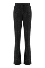 Load image into Gallery viewer, Tailored straight trousers in crepe made of wool blend