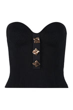 Load image into Gallery viewer, Ribbed knit corset top