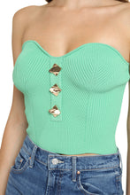 Load image into Gallery viewer, Ribbed knit corset top
