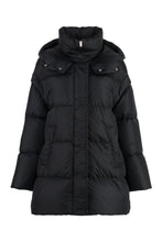 Load image into Gallery viewer, Hooded techno fabric down jacket