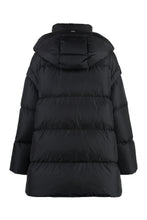 Load image into Gallery viewer, Hooded techno fabric down jacket