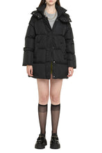 Load image into Gallery viewer, Hooded techno fabric down jacket