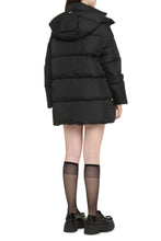 Load image into Gallery viewer, Hooded techno fabric down jacket