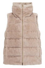 Load image into Gallery viewer, Padded gilet with synthetic fur