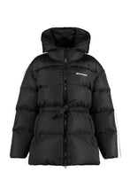 Load image into Gallery viewer, Hooded techno fabric down jacket