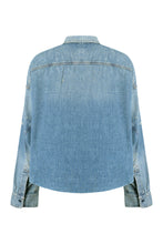 Load image into Gallery viewer, Cropped denim shirt