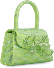 Load image into Gallery viewer, Embellished satin Bow Bag