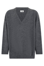 Load image into Gallery viewer, Oversized sweater with V-neck