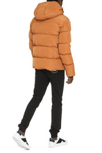 Load image into Gallery viewer, Camo hooded techno fabric down jacket