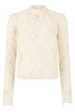 Load image into Gallery viewer, Lace blouse with high collar