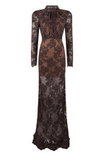 Load image into Gallery viewer, Long lace dress with sequins