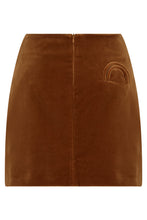 Load image into Gallery viewer, High-waisted velvet mini skirt