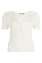 Load image into Gallery viewer, Top with wide neckline and lace