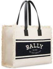 Load image into Gallery viewer, Crystaliaew canvas and leather shopping bag