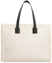 Load image into Gallery viewer, Crystaliaew canvas and leather shopping bag